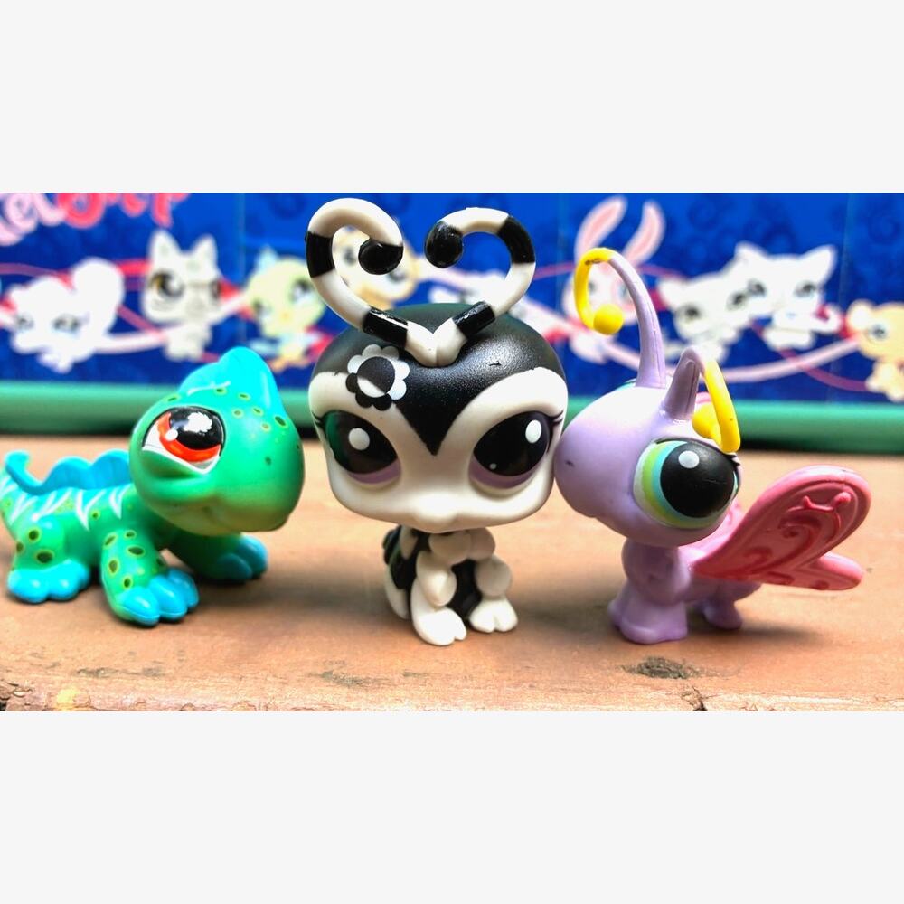 Littlest Pet Shop  love bug,  Iguana, Butterfly Authentic Y2K LPS